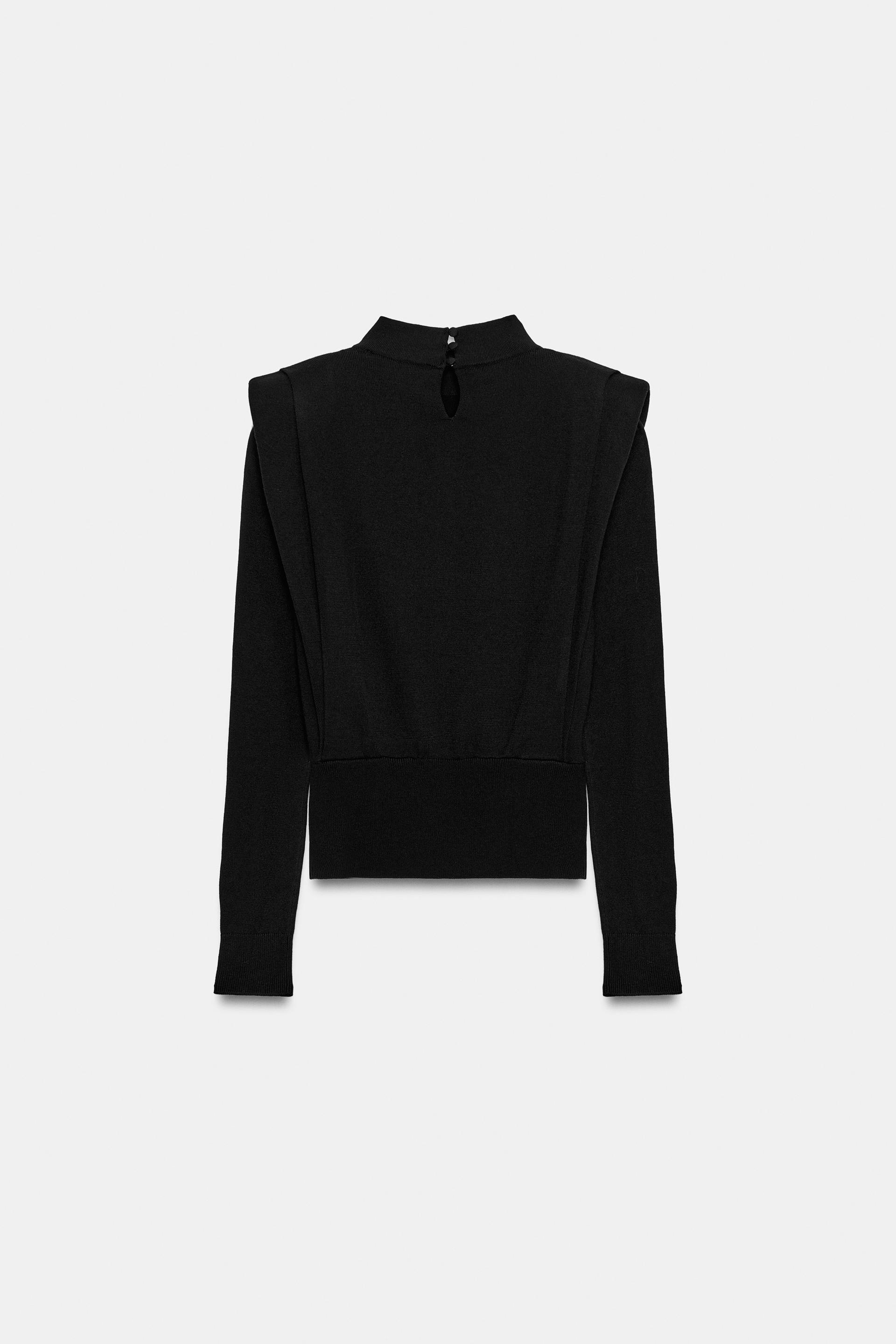 SHOULDER PAD KNIT SWEATER thumbnail 8
