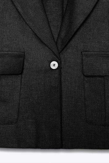 LINEN TOP - Black by Zara - Image 5