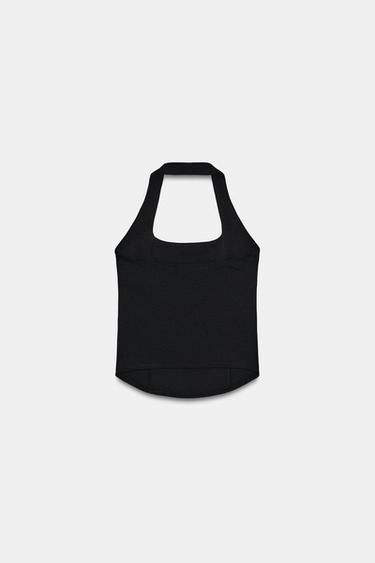INTERLOCK HALTER TOP - Black by Zara - Image 5