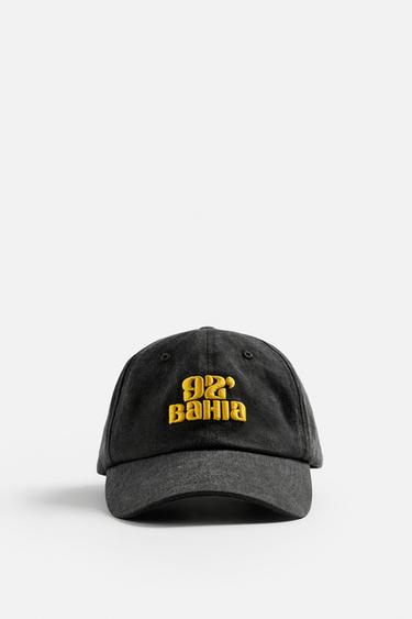 CONTRAST EMBROIDERY CAP - Dark grey by Zara - Image 4