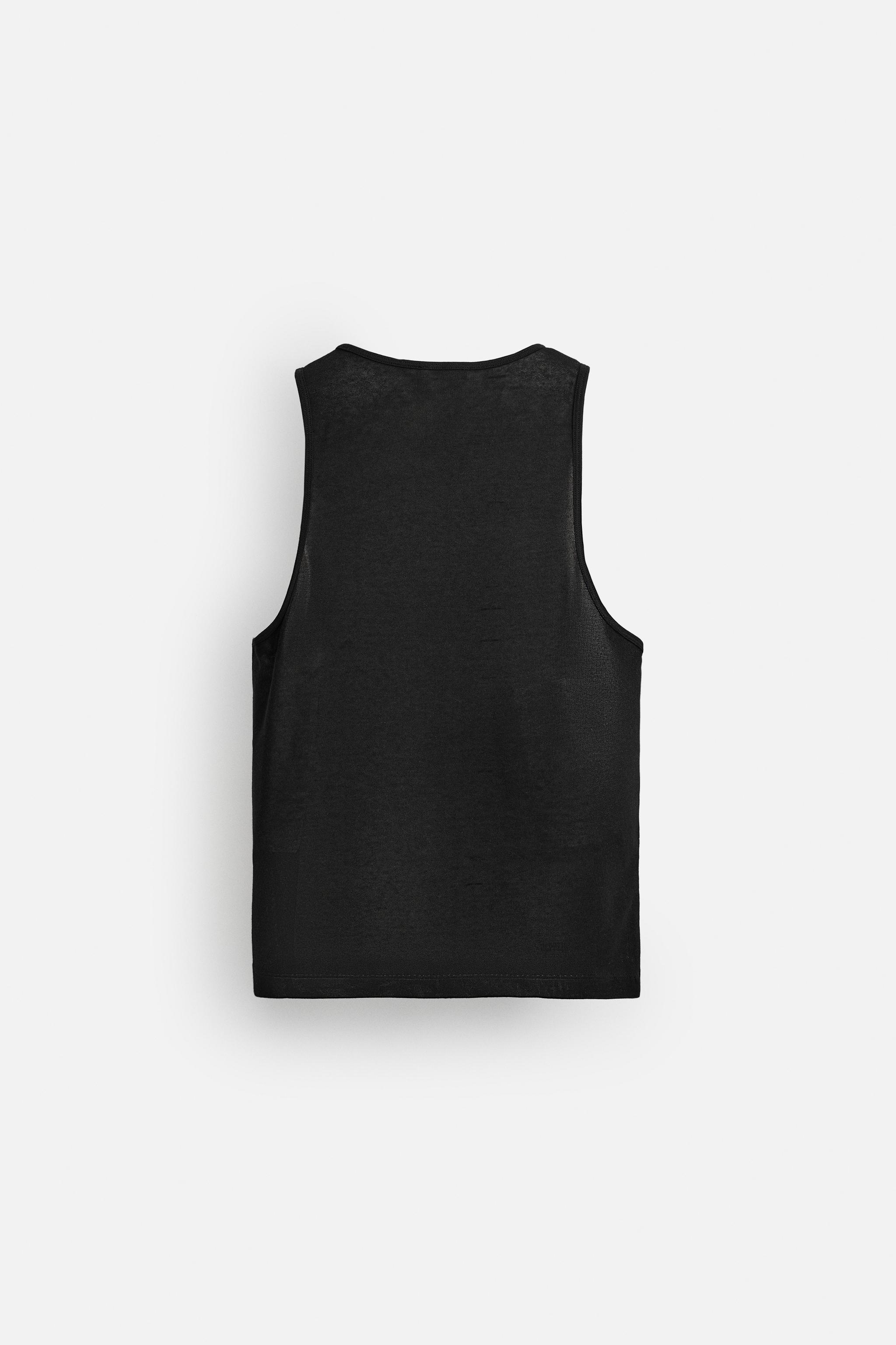 SEMI-SHEER TANK TOP - Black | ZARA United States
