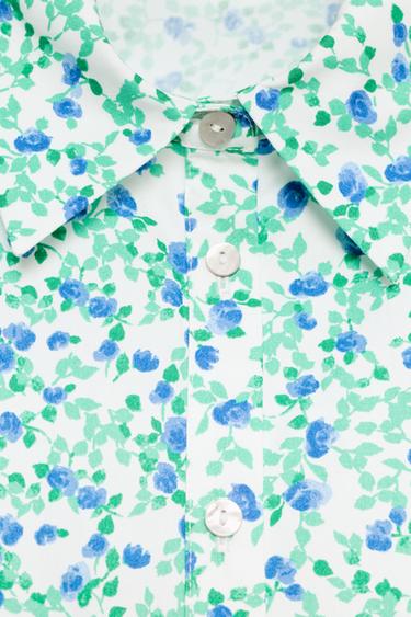 FLORAL PRINT SHIRT WITH SHOULDER PADS - Multicoloured by Zara - Image 6