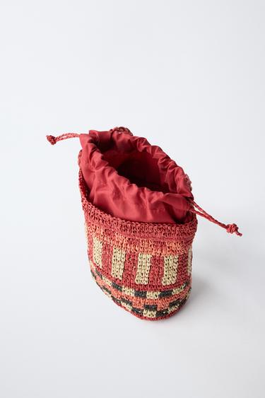 SAC BANDOULIÈRE EN RAFIA - Rouge de Zara - Image 3