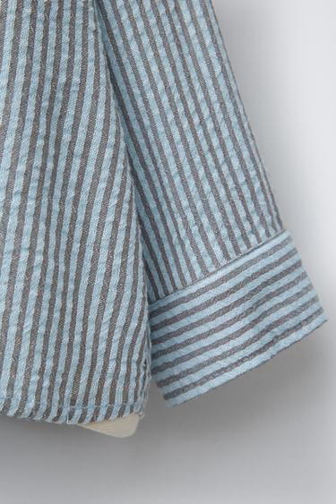 CHEMISE À RAYURES TEXTURÉE - Rayures de Zara - Image 3