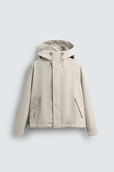 WATER-REPELLENT TECHNICAL JACKET - Ecru by Zara