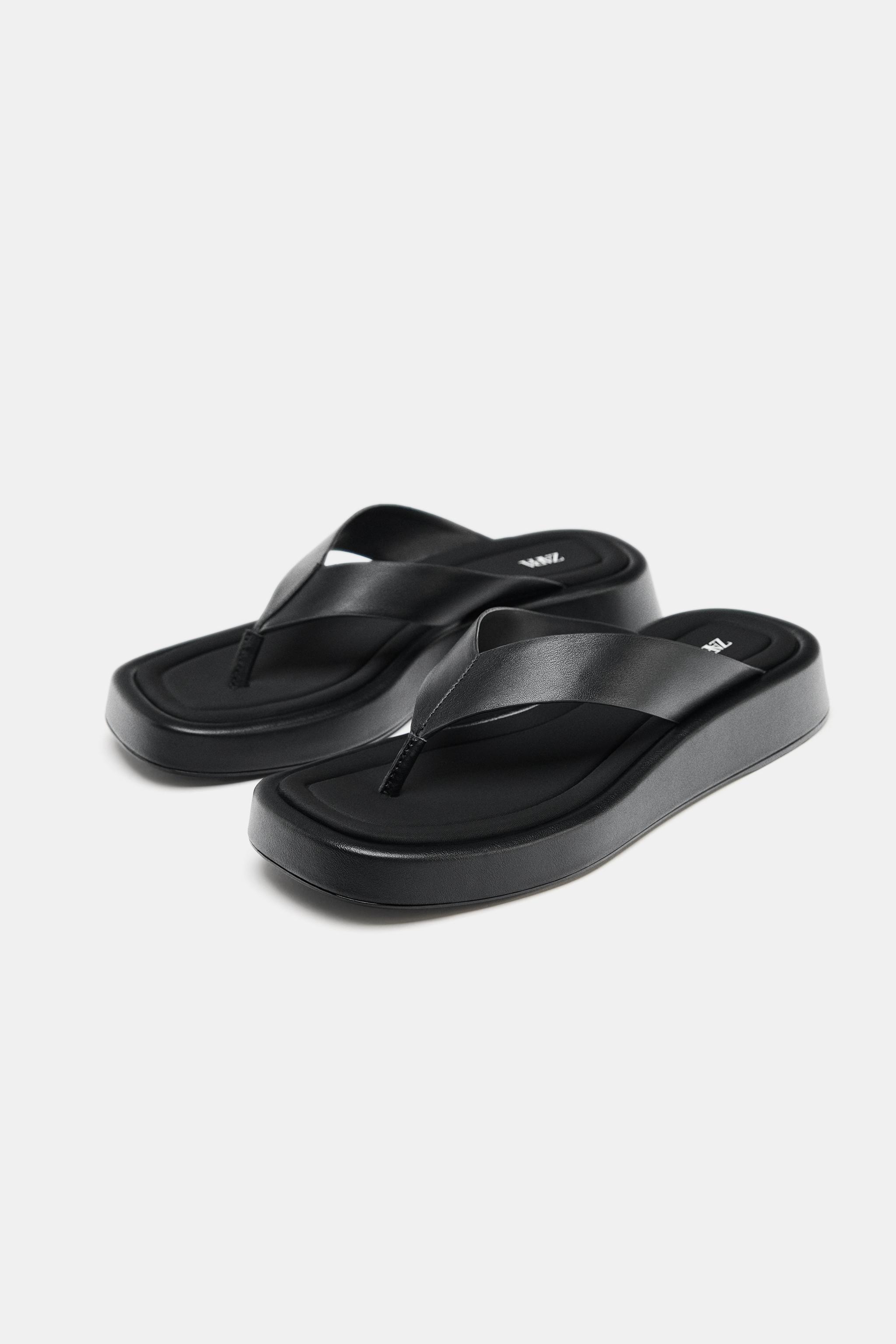 フラットサンダル - ブラック | ZARA Japan / 日本