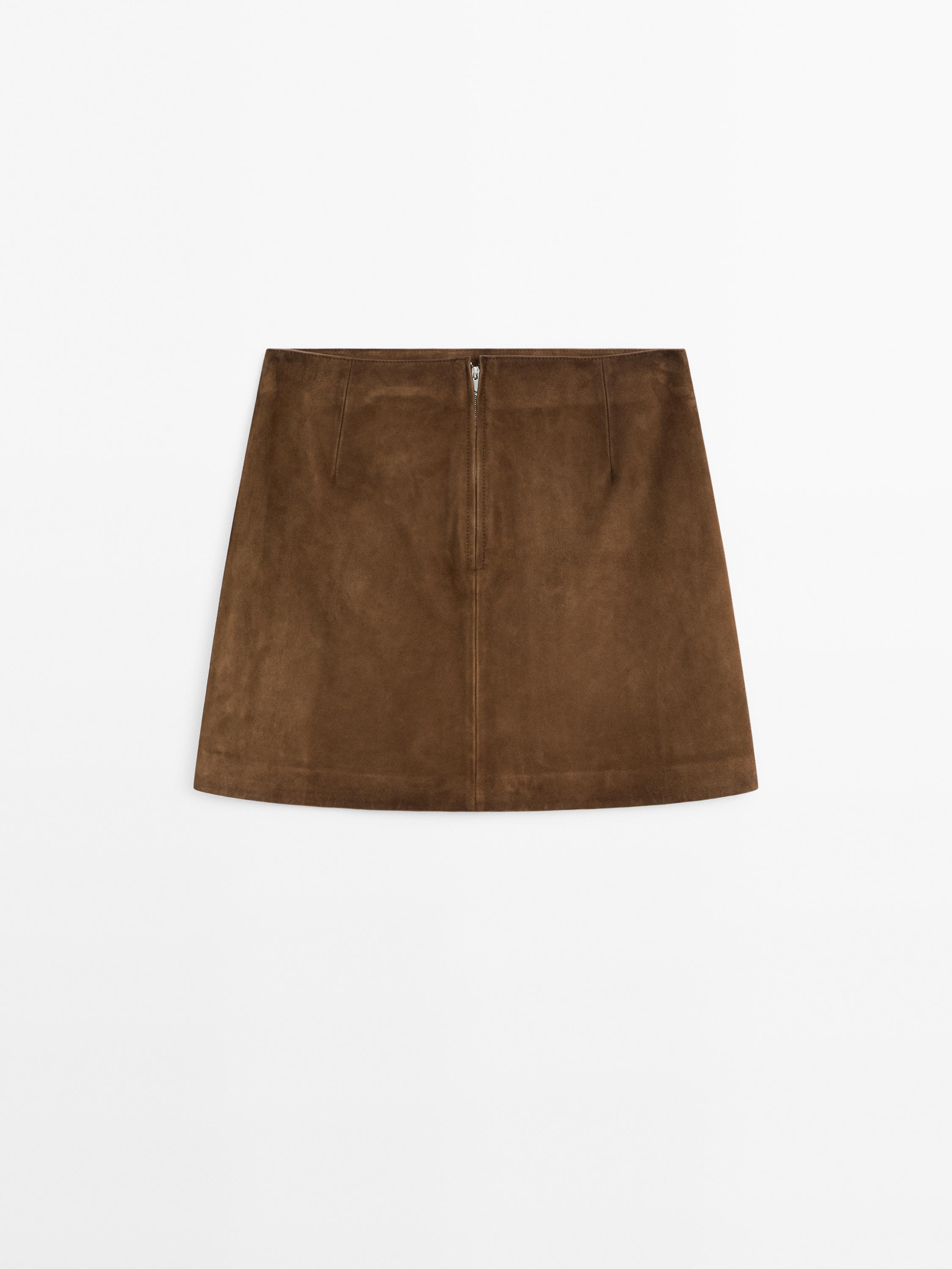 Faux suede skirt zara best sale