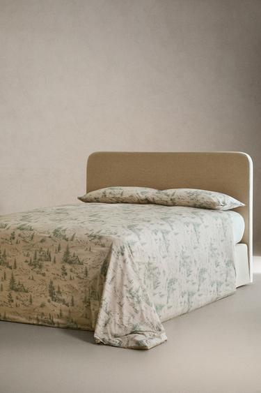 CHRISTMAS TOILE DE JOUY PERCALE DUVET COVER - Beige by Zara - Image 1