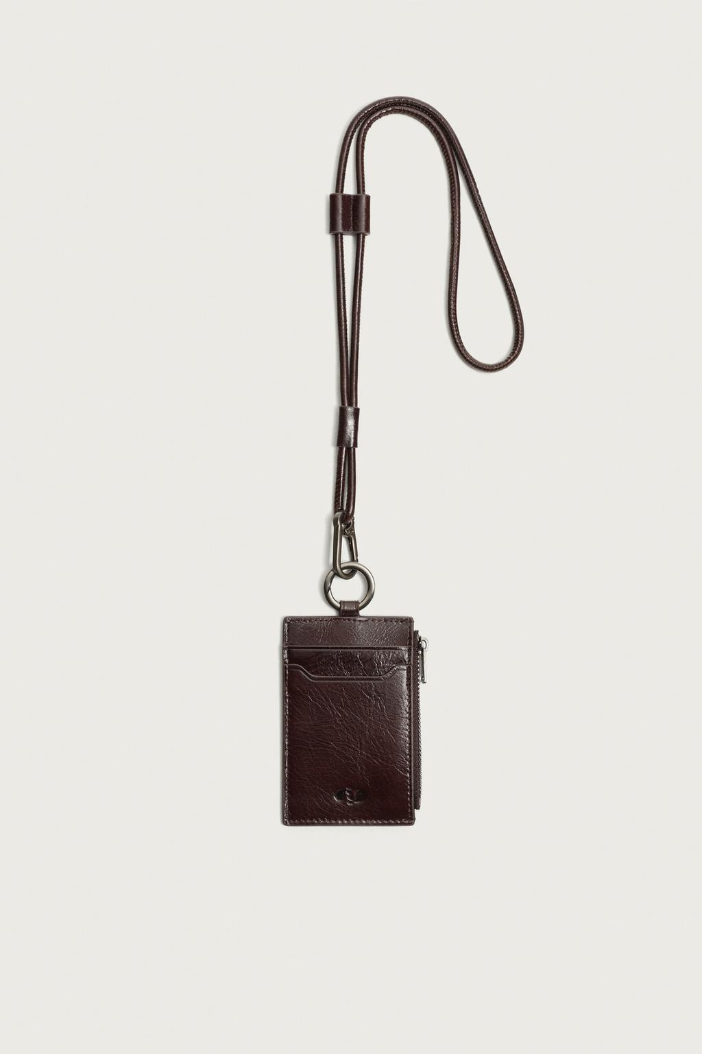 LEATHER CROSSBODY CARD HOLDER