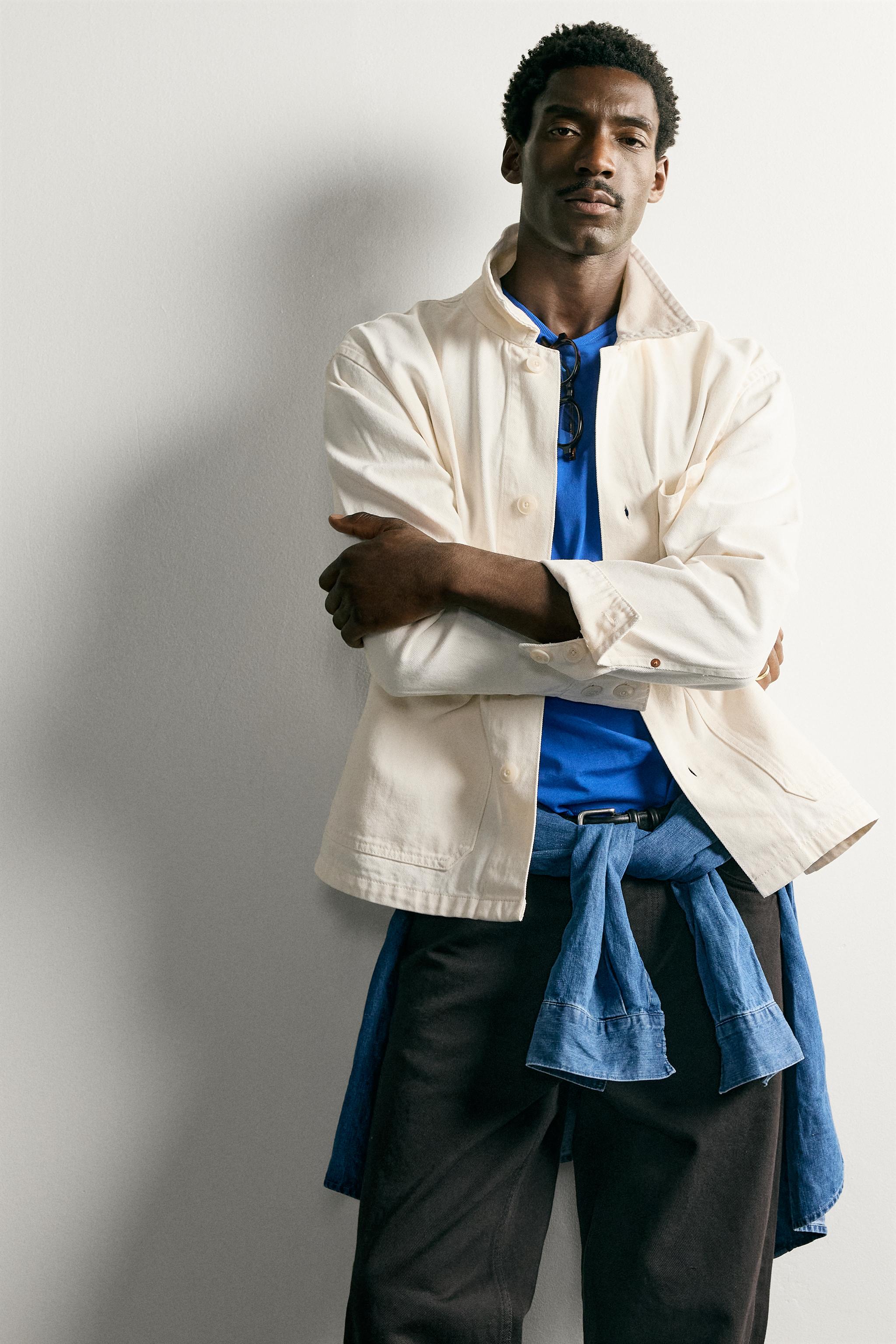 Мужские куртки Zara RELAXED FIT POCKET JACKET — фото 5