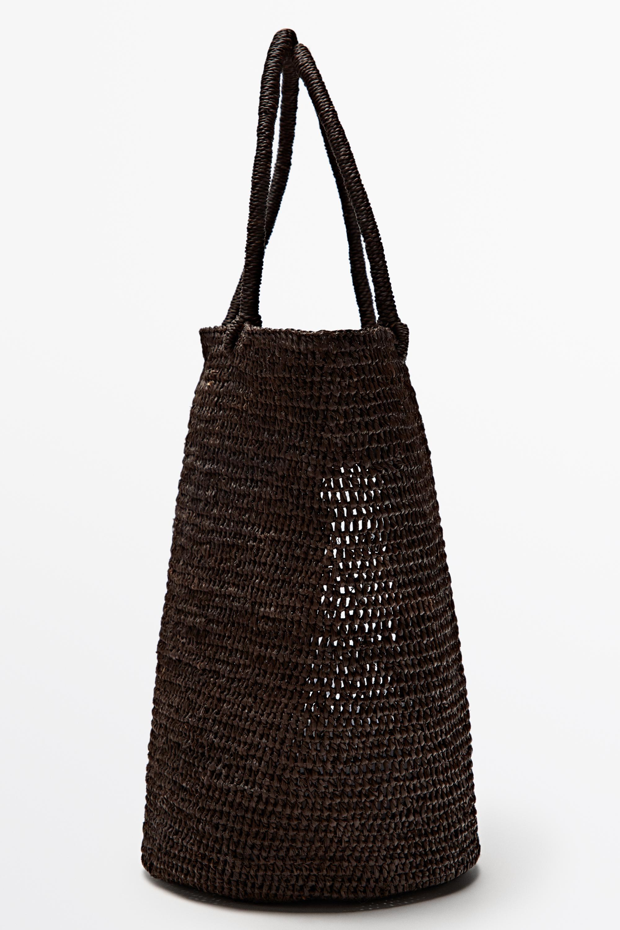 Mini sac seau raphia