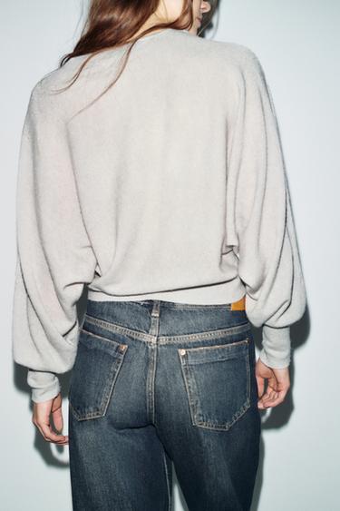 WRAP KNIT CARDIGAN - Stone by Zara - Image 4