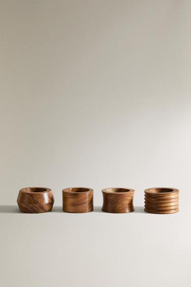 SERVETTENHALTER AUS HOLZ (4ER-PACK) - Hellbeige von Zara - Bild 0