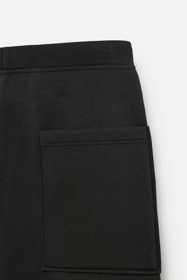 WIDE FIT JOGGING TROUSERS - Black by Zara