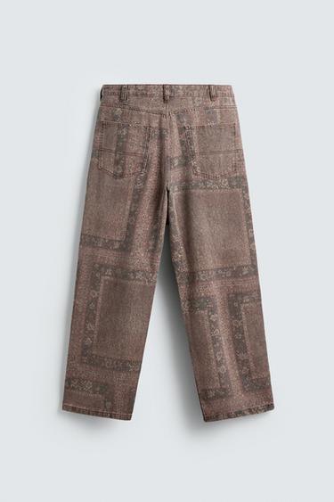 PANTALON BAGGY FIT IMPRIMÉ BANDANA - Imprimée de Zara - Image 6