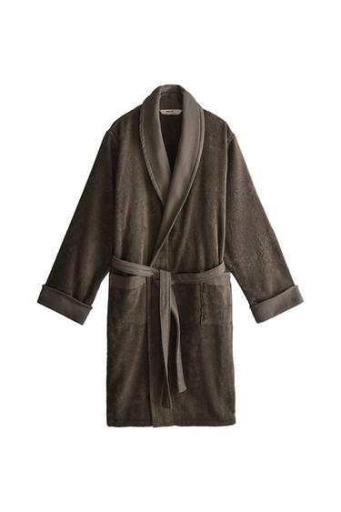 ALBORNOZ ALGODÓN TEJIDO APLICADO - Visón oscuro de Zara