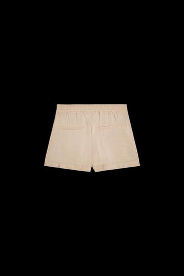 MINI-SHORTS AUS FLIESSENDEM STOFF - Steingrau von Zara