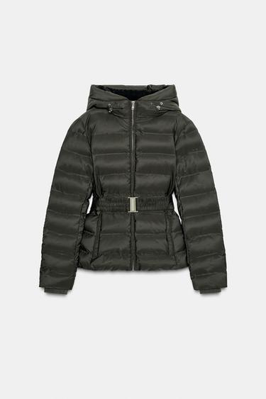 Zara FITTED SHORT WATER REPELLENT WINDPROOF ANORAK - Khaki