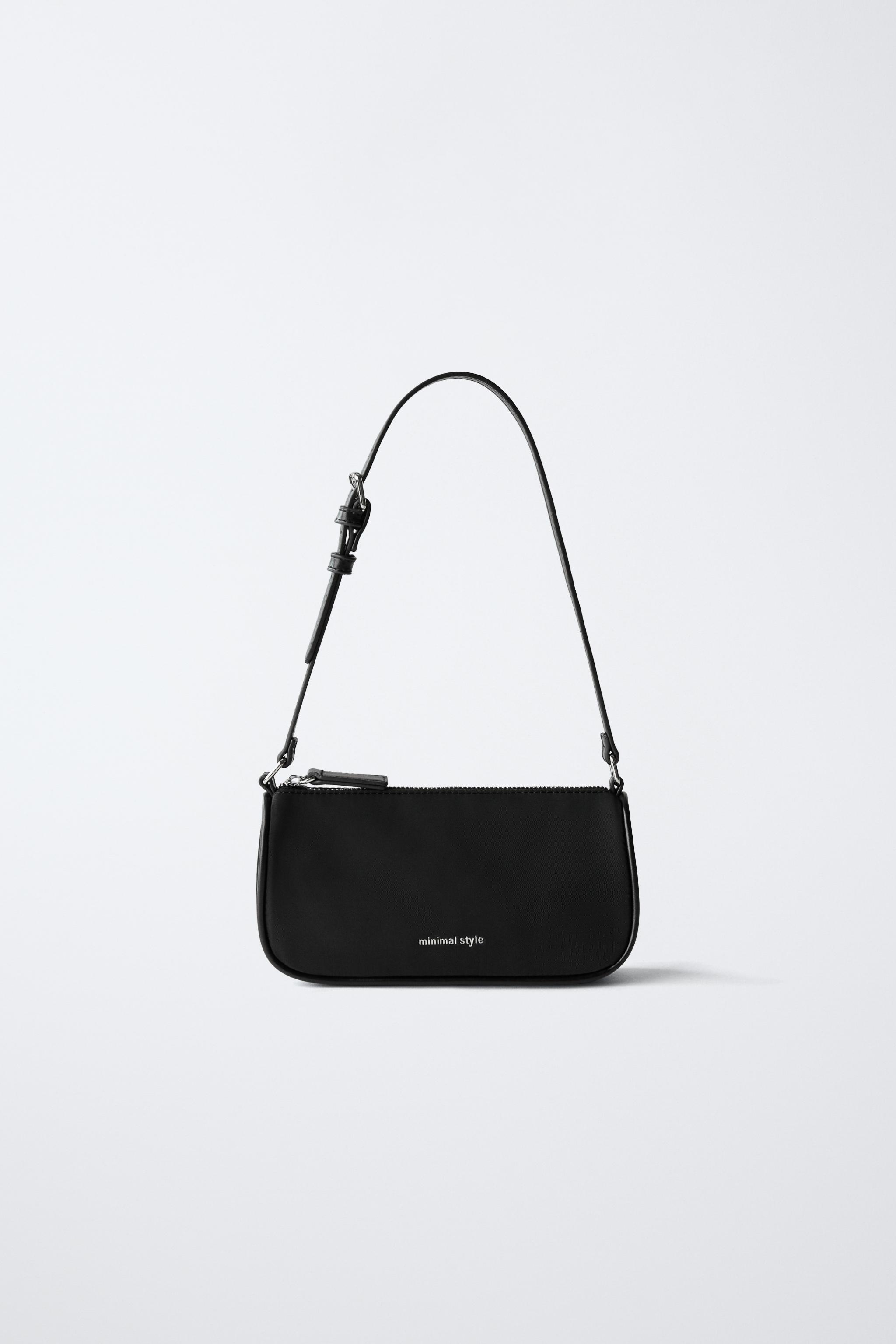 バッグ etavirp NYLON Logo Shoulder Bag BLACK NYLON SHOULDER BAG - Black | ZARA Canada