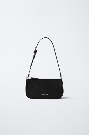 NYLON SHOULDER BAG - Black by Zara