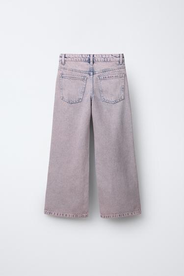 FADED WIDE-LEG JEANS - Pink by Zara - Image 1