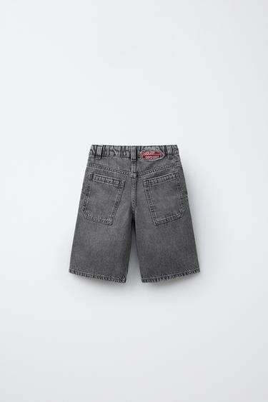 BERMUDA LONGUE EN DENIM - Gris moyen de Zara - Image 1