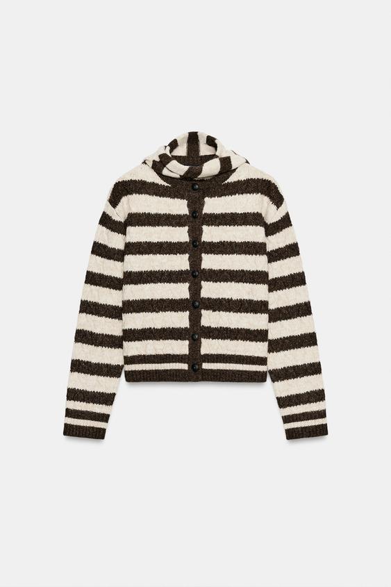 CHAQUETA PUNTO MULTIPOSICIÓN - Marrón de Zara - Imagen 0