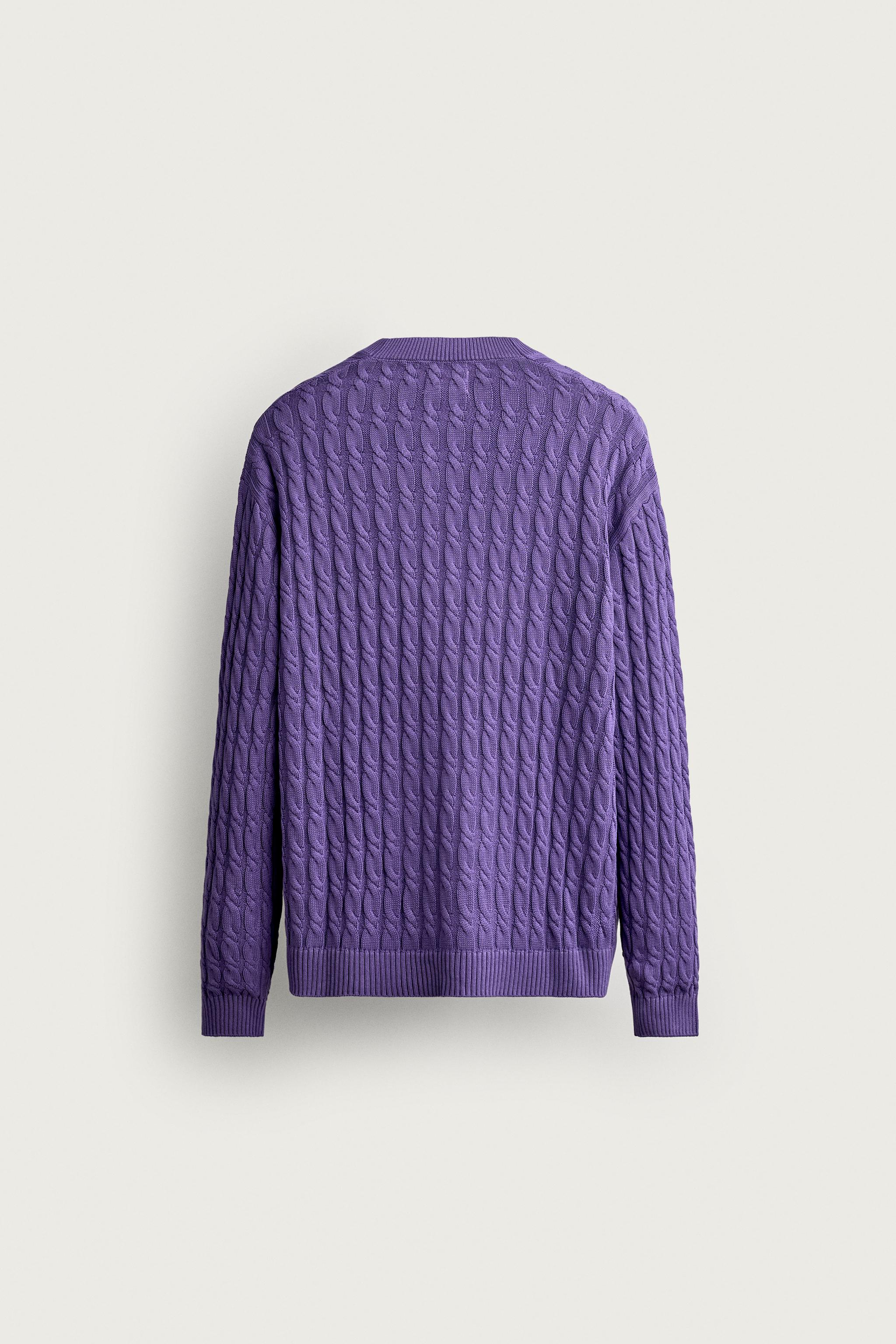 Zara FRUIT OF THE LOOM™ ÖRGÜ HIRKA görsel 8