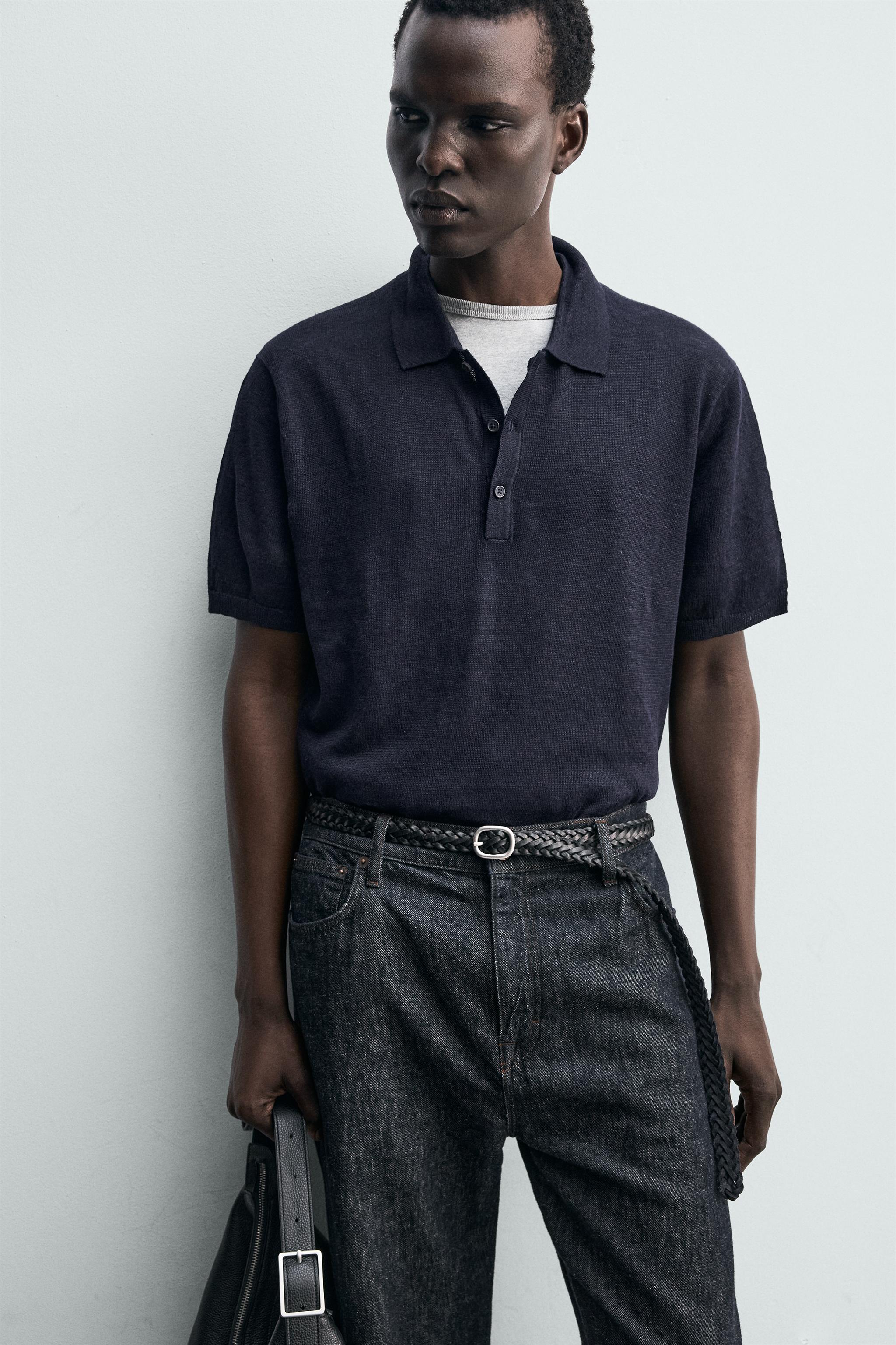 POLO EN MAILLE 100 % LIN