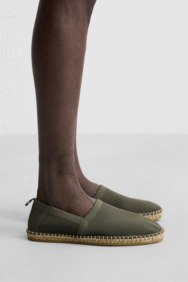 KNITTED FABRIC ESPADRILLES - Green by Zara - Image 0