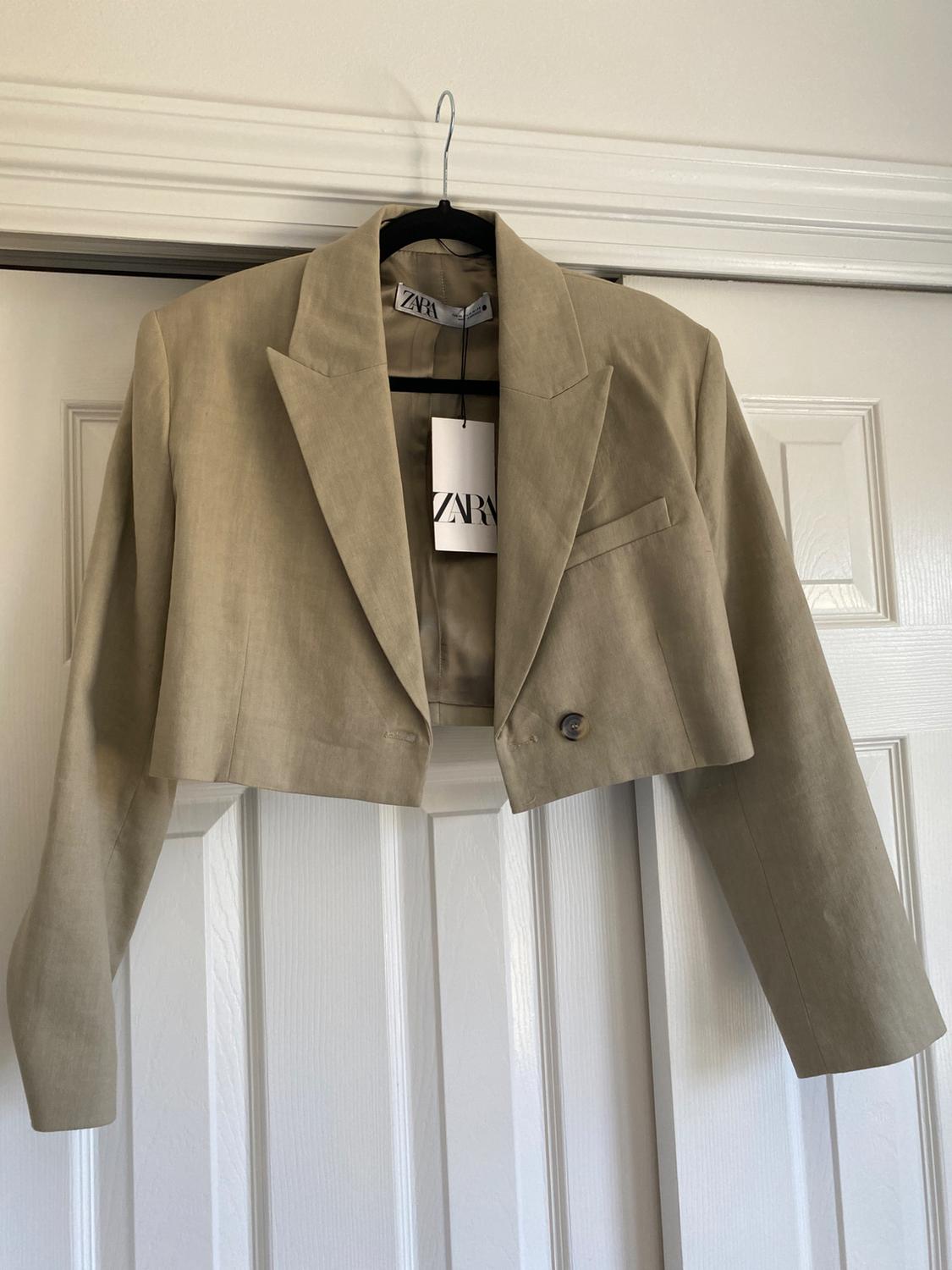 BLAZER CROP CON LINO