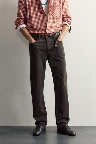 AARON LEVINE X ZARA STRAIGHT-LEG JEANS - Chocolate brown by Zara