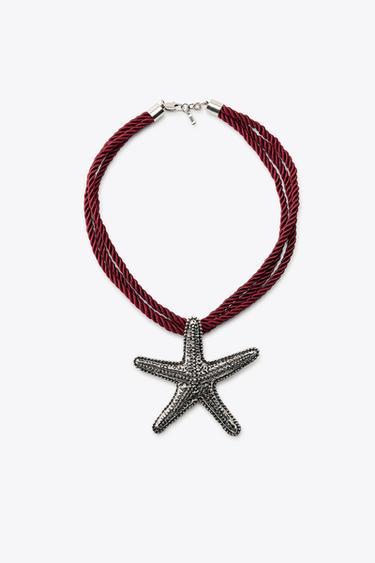 STARFISH ROPE NECKLACE - Silver by Zara