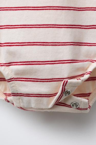 BODY À RAYURES EN MAILLE - Écru clair de Zara - Image 3