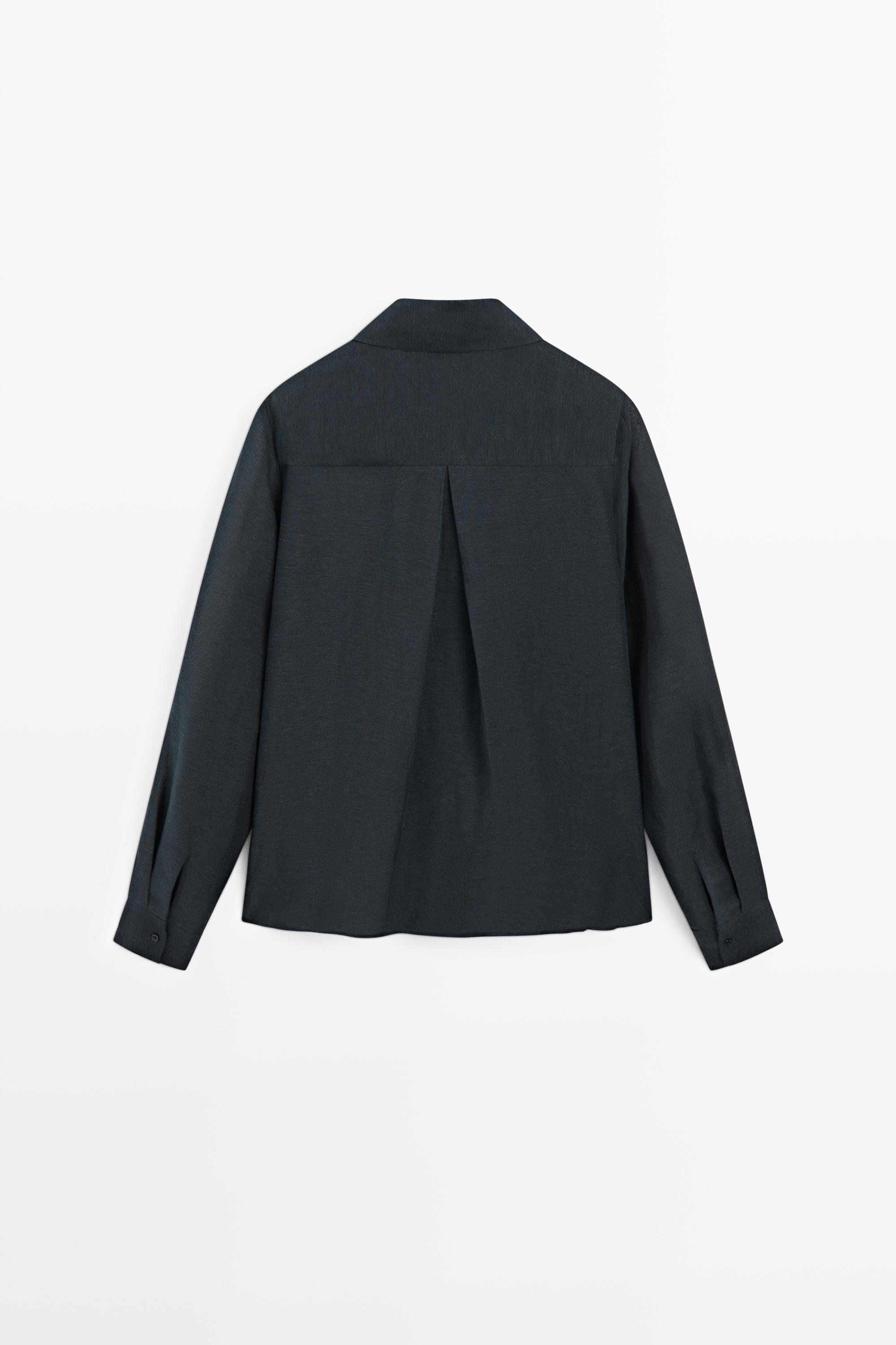 STUDIO semi-sheer flowing shirt