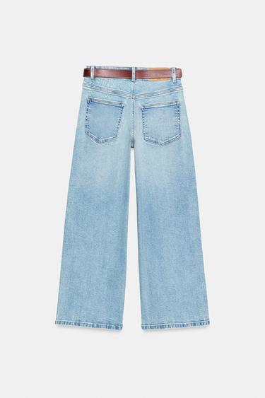 Z1975 HIGH-WAIST BELTED CULOTTES - Light blue by Zara - Image 8