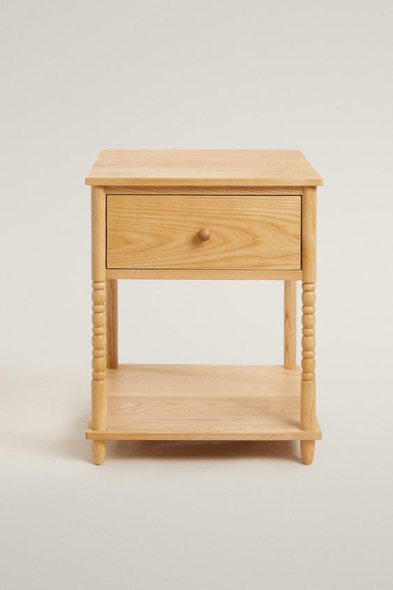 TABLE DE CHEVET EN BOIS - Beige clair de Zara - Image 0