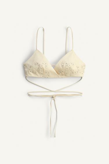 LIMITED EDITION STUDDED TOP - Beige by Zara