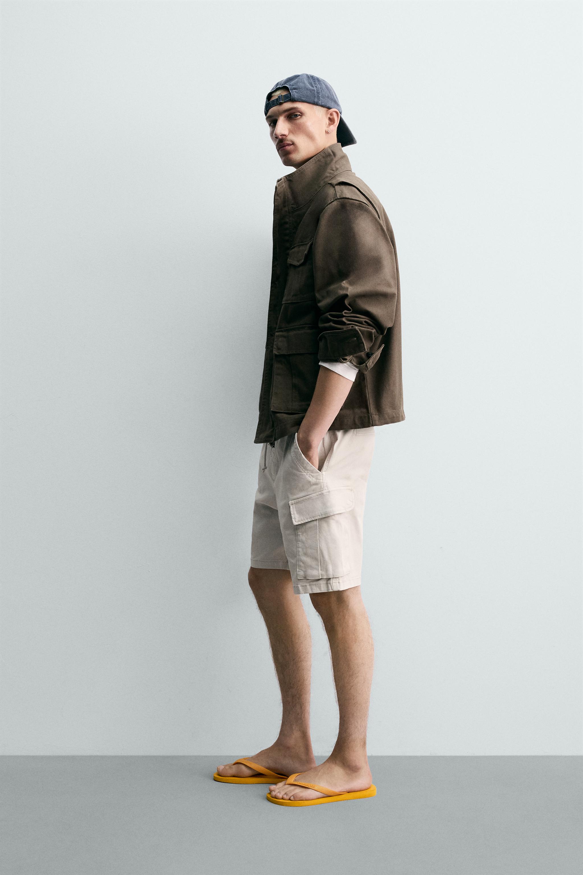 BERMUDA CARGO RELAXED FIT DÉLAVÉ