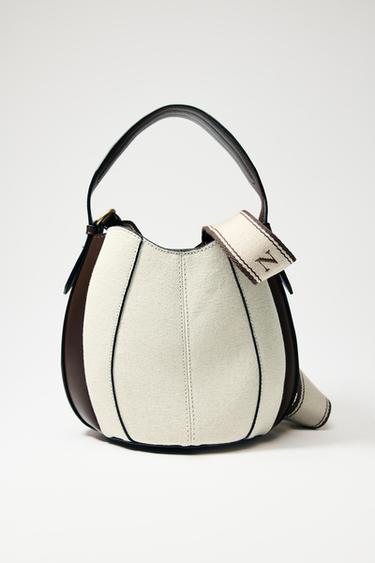 TOPSTITCH BUCKET BAG - Light beige by Zara