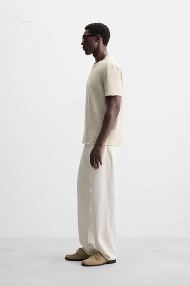 IRREGULAR FINISH T-SHIRT - Beige by Zara - Image 3
