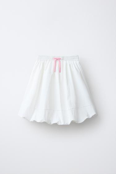 TECHNICAL BALLOON SKIRT - White by Zara - Image 0