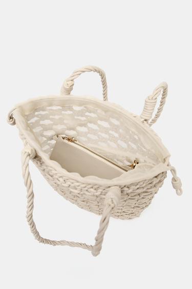 SHOPPER TRESSÉ - Écru de Zara - Image 6