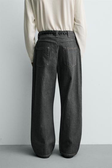 JEANS LOOSE FIT - Gris azul de Zara
