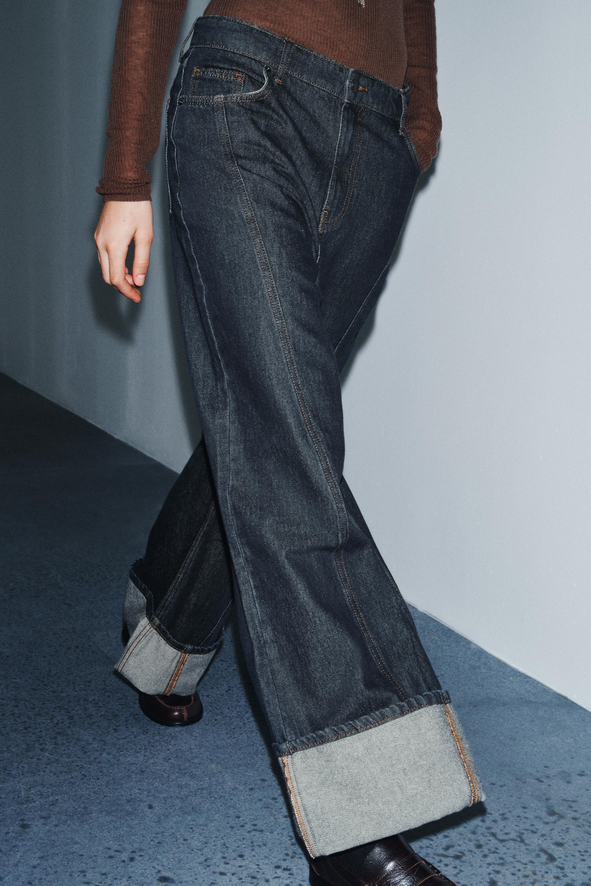 ZW COLLECTION MID-RISE WIDE LEG JEANS