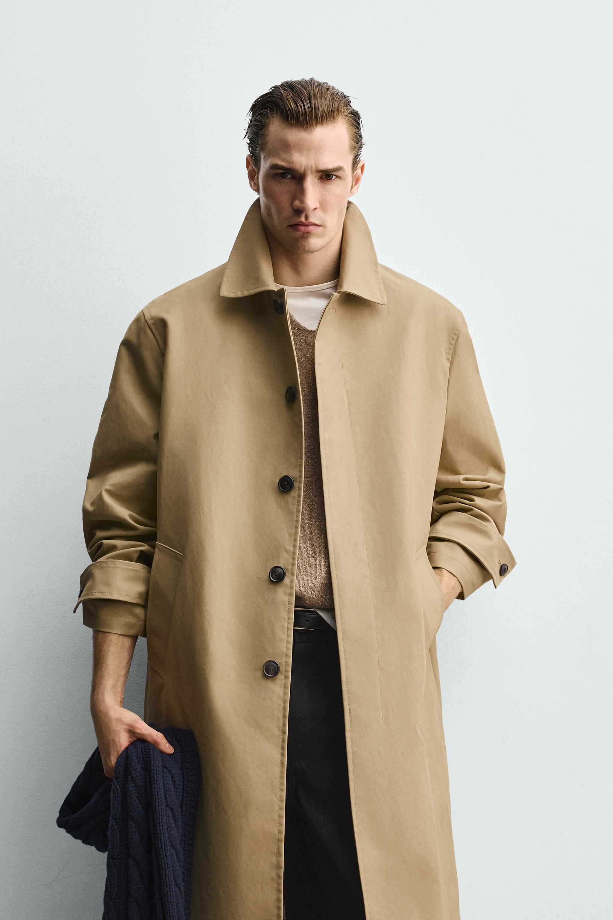 RELAXED FIT TRENCH COAT — Beige