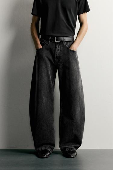 JEANS BALLOON FIT - Carbón de Zara