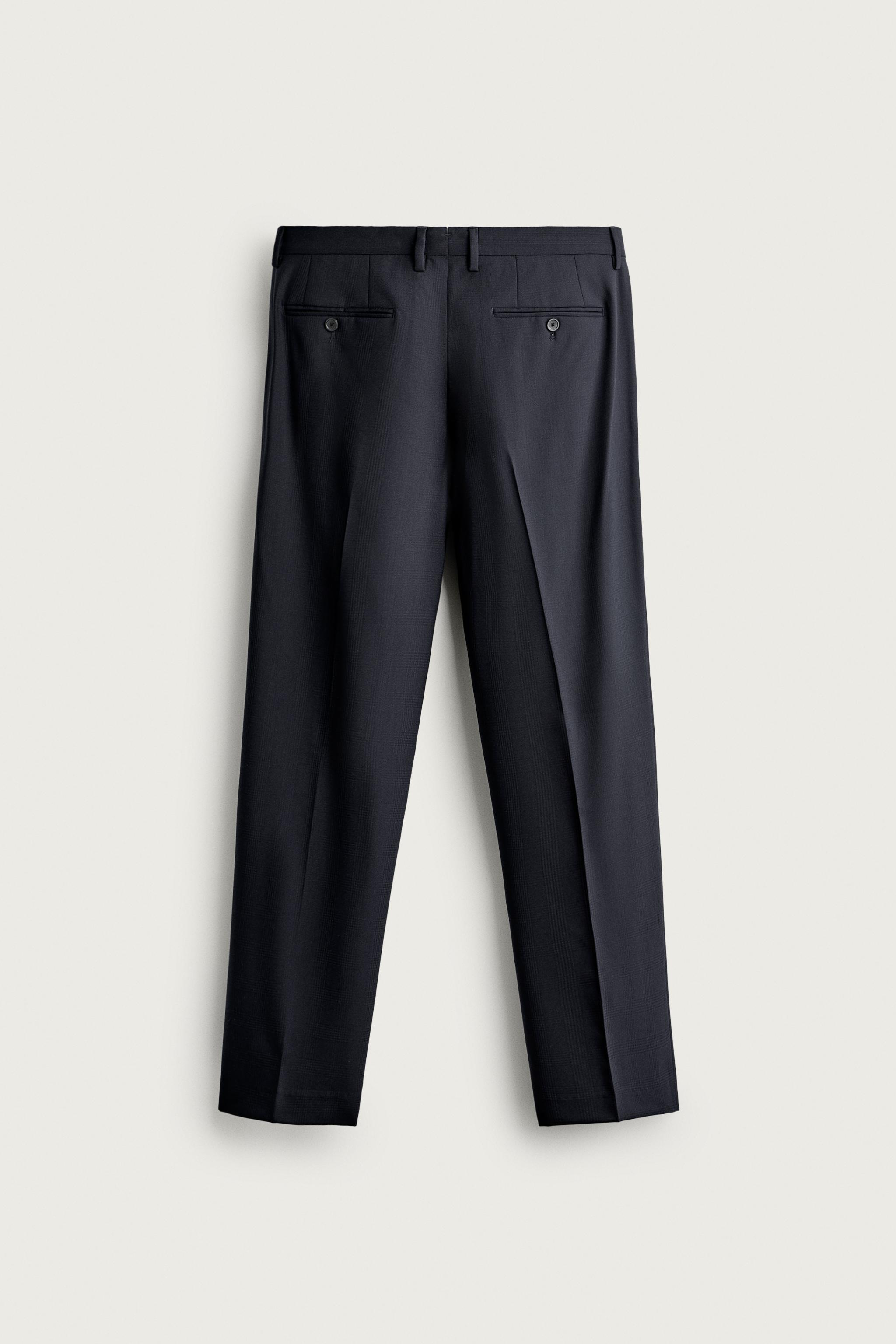 PANTALON COSTUME CARREAUX 100% LAINE