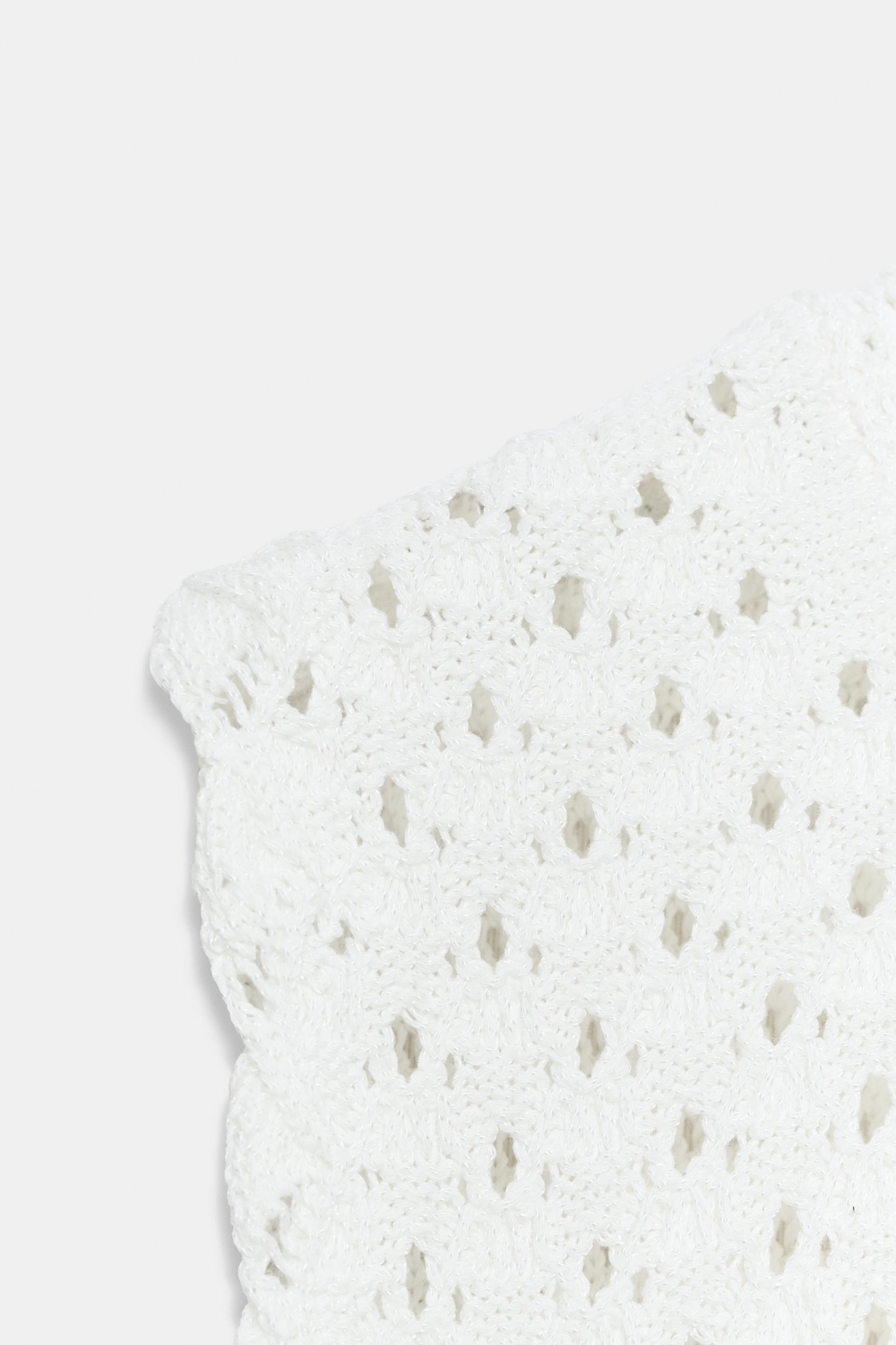 ROBE COURTE EN MAILLE POINTELLE