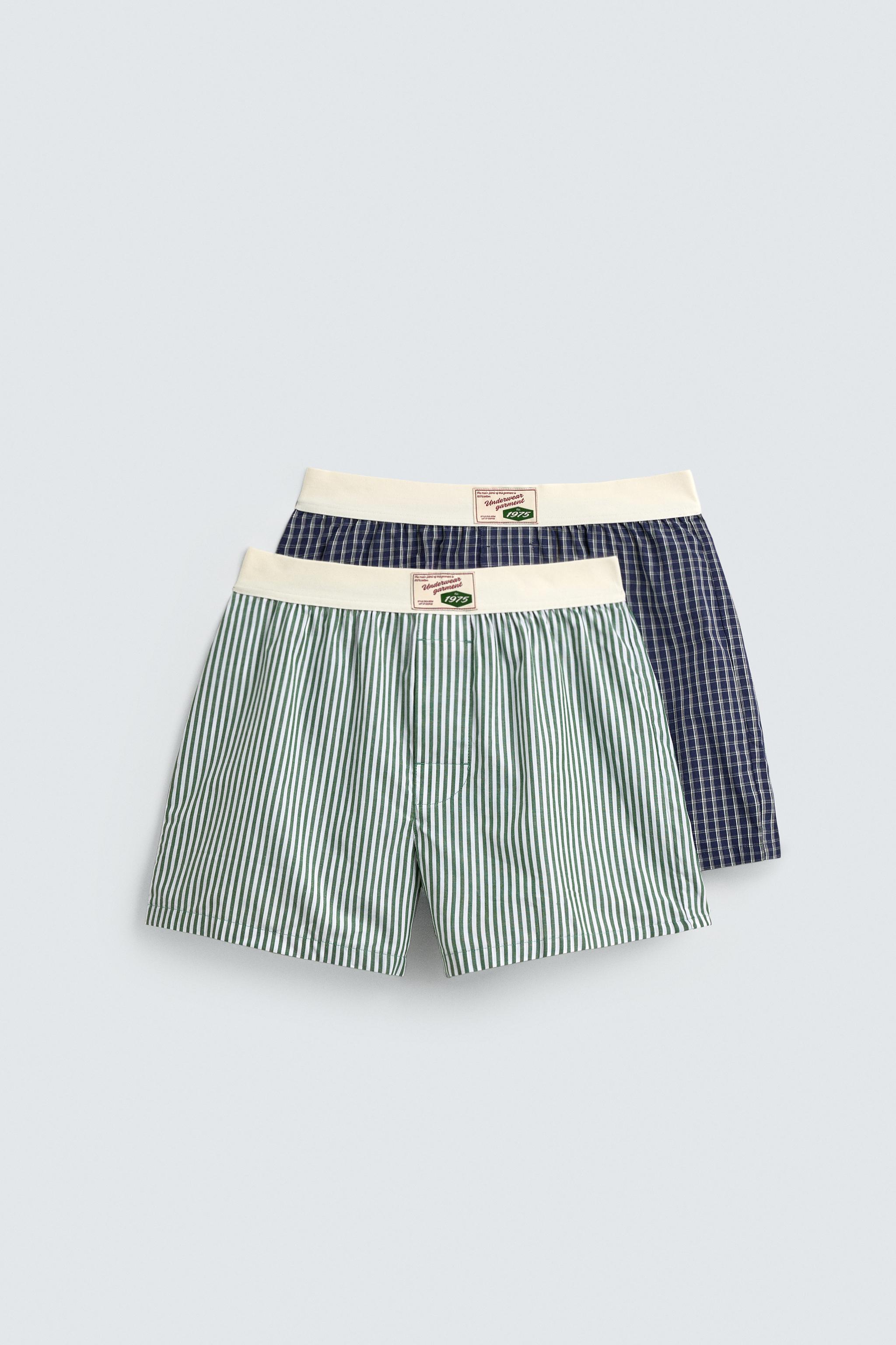 LOT DE 2 BOXERS EN POPELINE COMBINÉE